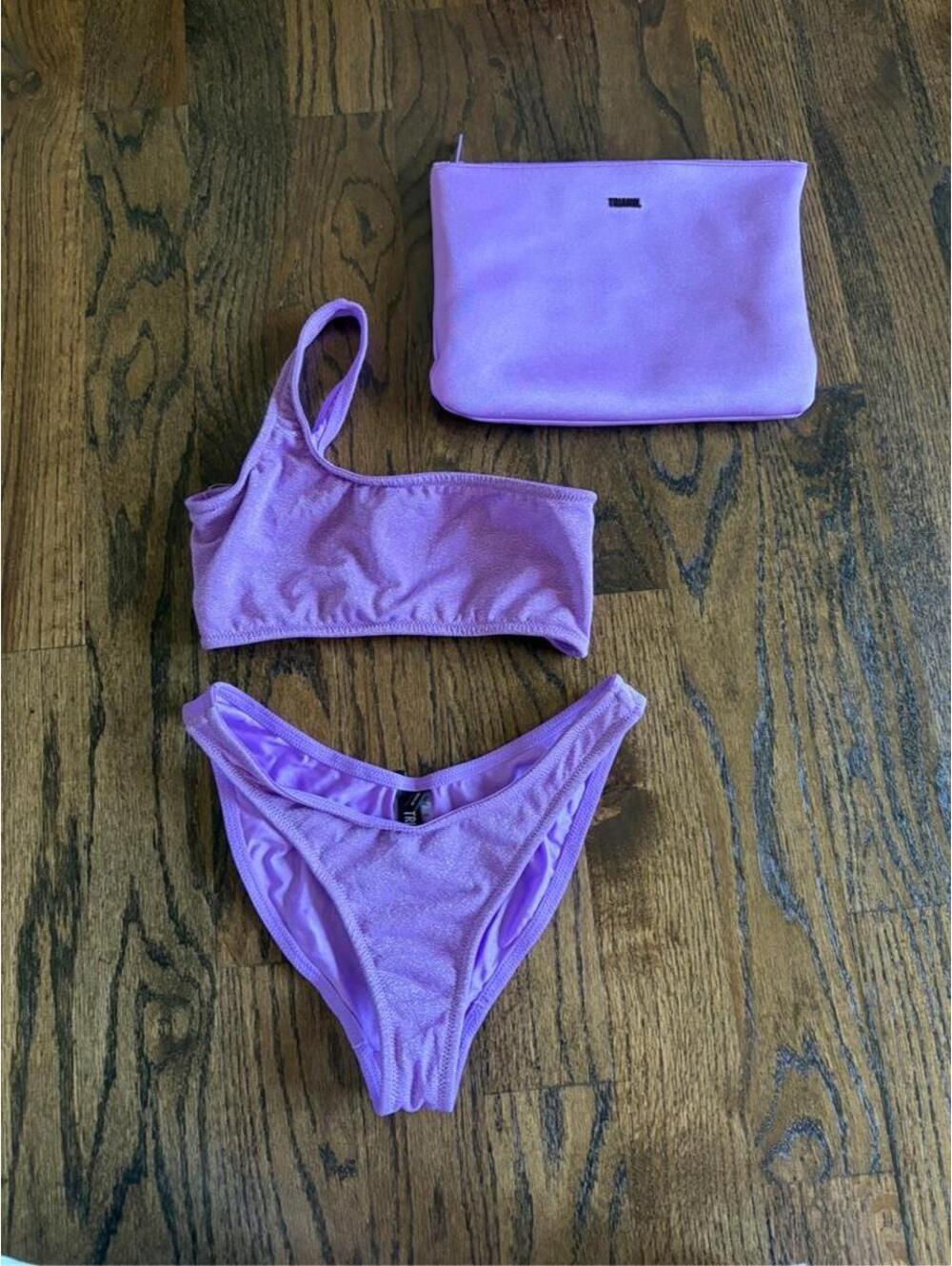 Triangl purple bikini set with bag